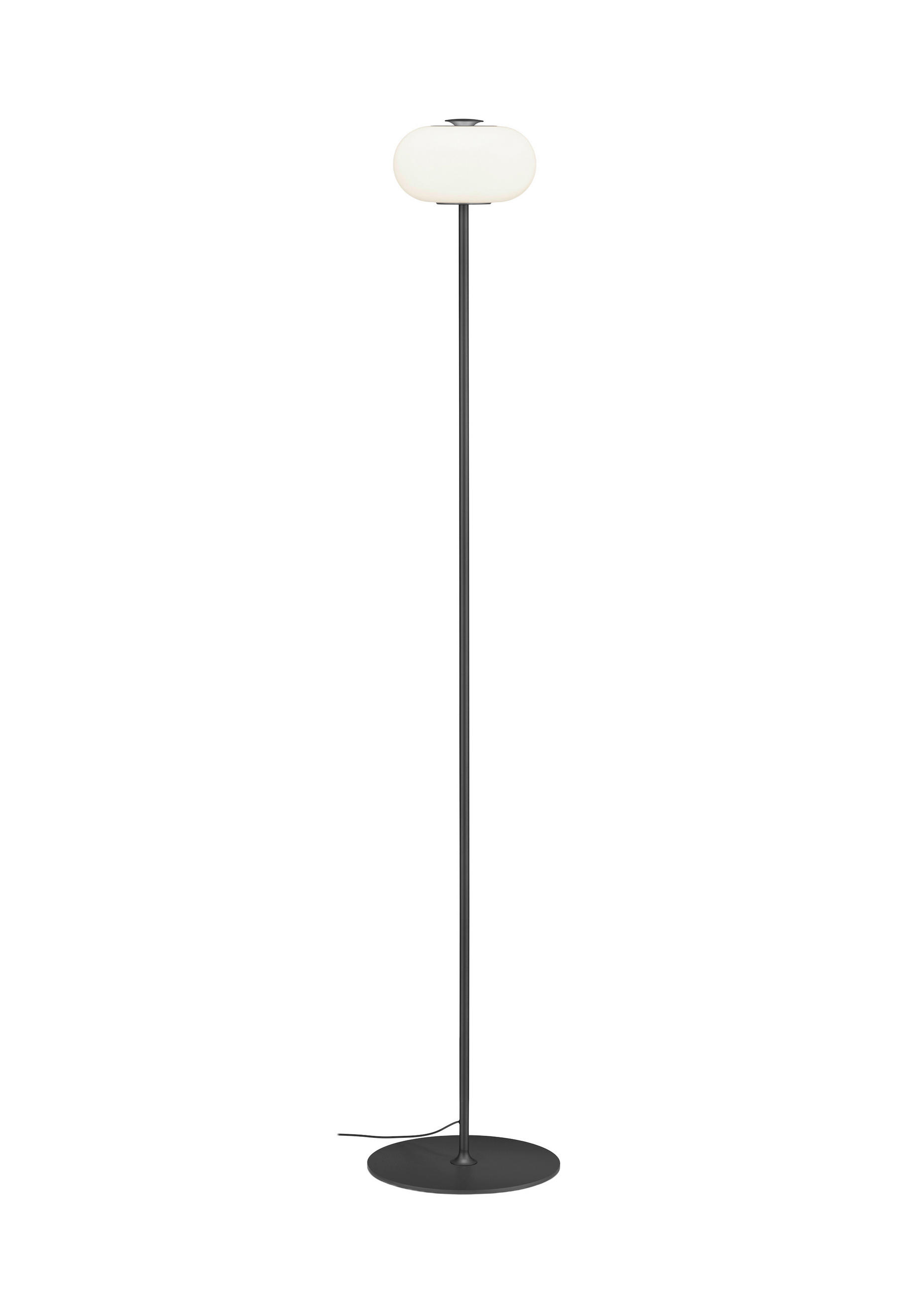 LED-STEHLEUCHTE Sapo 20 / 28/150 cm   - Schwarz/Weiß, Design, Glas/Metall (20 / 28/150cm) - Helestra