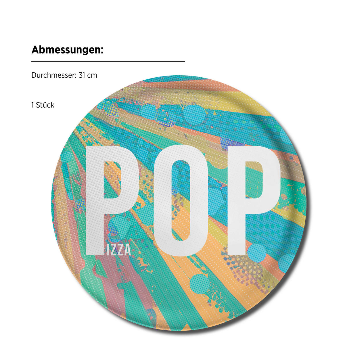 PIZZATELLER Porzellan 4-teilig POP  - Blau/Rot, Basics, Keramik (31/2cm) - Mäser