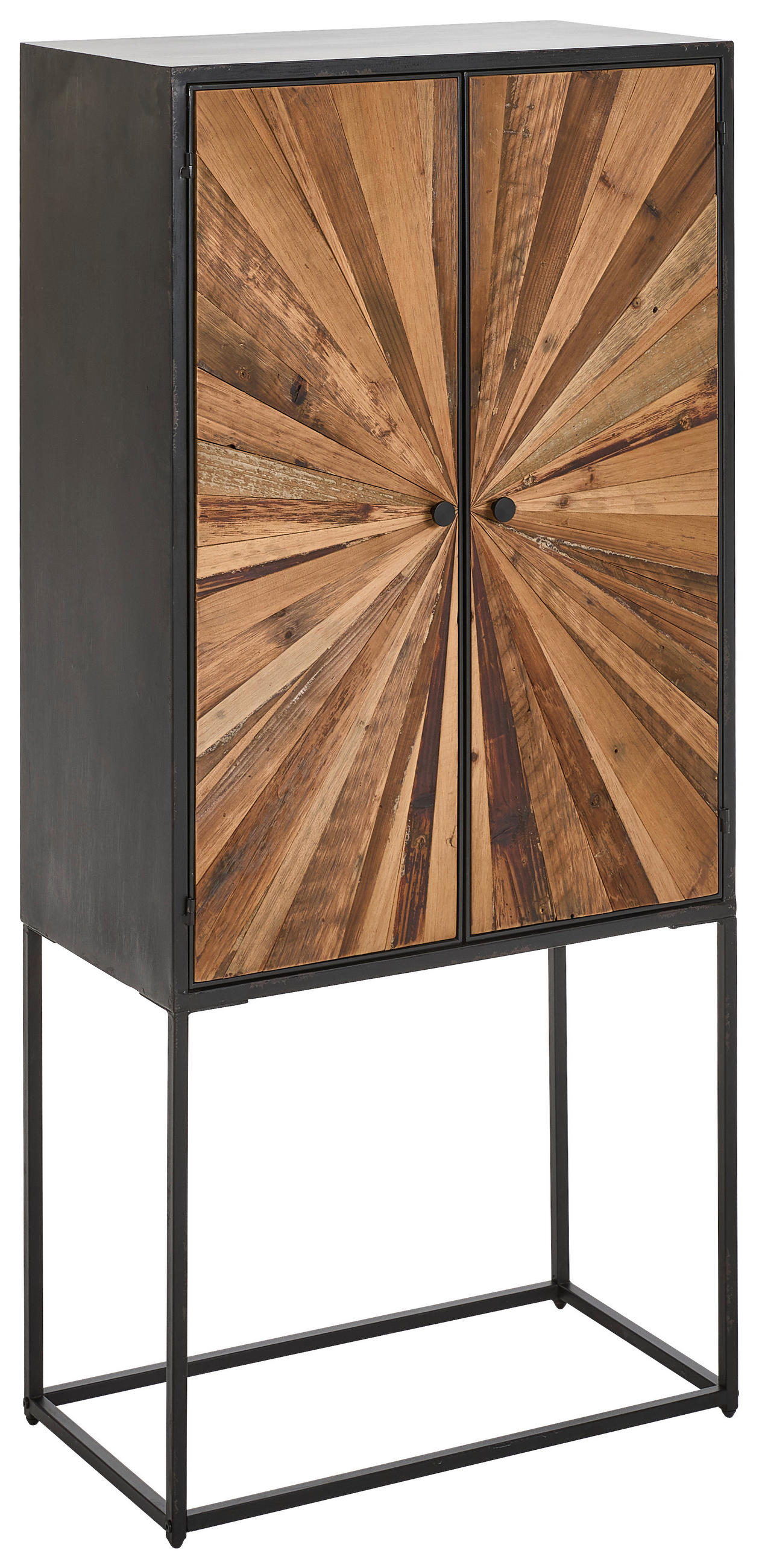 HIGHBOARD  in 65/141/37 cm  - Schwarz/Naturfarben, LIFESTYLE, Holz/Metall (65/141/37cm) - Landscape