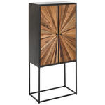 HIGHBOARD  in 65/141/37 cm  - Schwarz/Naturfarben, LIFESTYLE, Holz/Metall (65/141/37cm) - Landscape