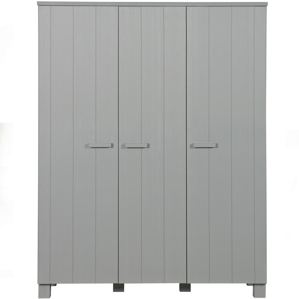 GARDEROBENSCHRANK Dennis  in 158/202/55 cm  - Grau, Design, Holz/Holzwerkstoff (158/202/55cm) - Livetastic