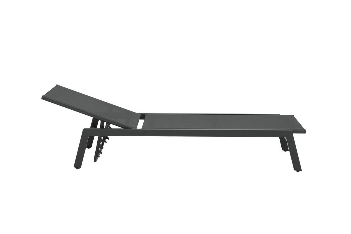 LEŽALJKA  antracit  metal, tekstil      - antracit, Design, metal/tekstil (55/92/164cm) - Ambia Garden