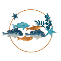 Wanddeko Marine Metall, Holzwerkstoff  - Basics, Holzwerkstoff/Metall (77/5/63cm)