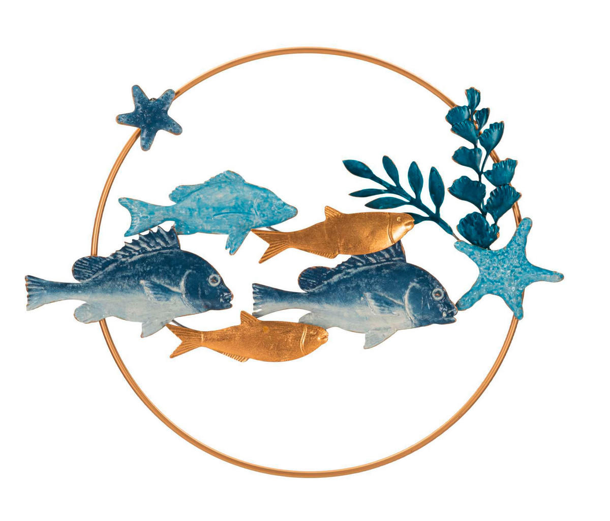 Wanddeko Marine Metall, Holzwerkstoff  - Basics, Holzwerkstoff/Metall (77/5/63cm)