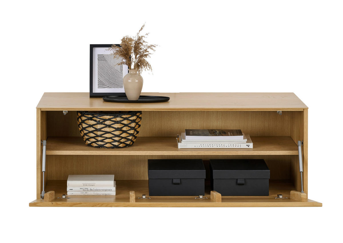 NÍZKÁ KOMODA, dub, barvy dubu, 121/44/50 cm - barvy dubu, Design, dřevo/kompozitní dřevo (121/44/50cm) - Dieter Knoll