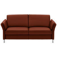 3-SITZER-SOFA in Echtleder Cognac  - Cognac/Alufarben, Design, Leder/Metall (190/82/99cm) - Dieter Knoll