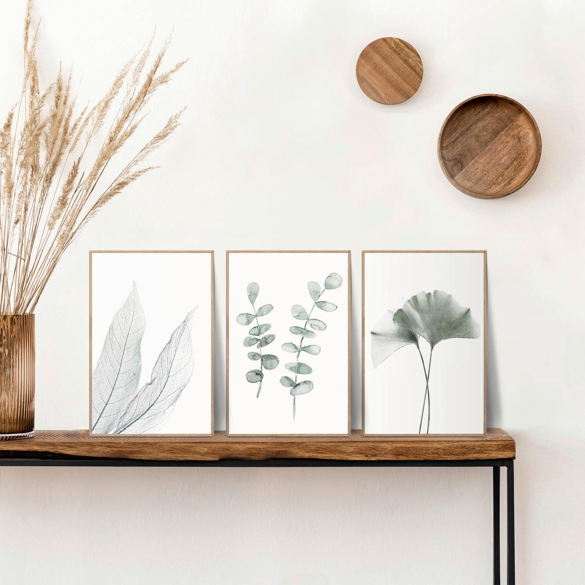 BILDERSET - Weiß, Basics, Holz (60/30/2cm) - Reinders!