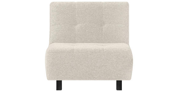 SCHLAFSESSEL Juice Flachgewebe Naturfarben Fußauswahl, Stoffauswahl, Liegefunktion  - Schwarz/Naturfarben, Design, Textil/Metall (85/92/102cm) - Novel