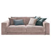 2-SITZER-SOFA Cord Rosa  - Schwarz/Rosa, Design, Kunststoff/Textil (230/85/127cm) - Hom`in