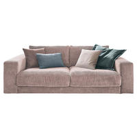 2-SITZER-SOFA in Cord Rosa  - Schwarz/Rosa, Design, Kunststoff/Textil (230/85/127cm) - Hom`in
