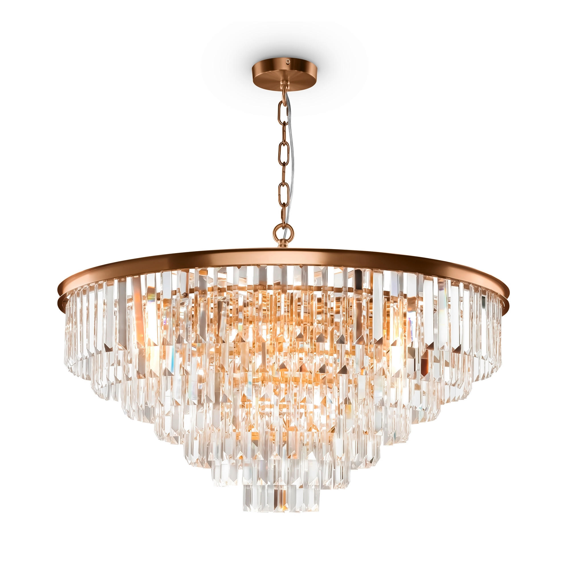 PENDELLEUCHTE 80/80/52 cm  - Messingfarben, Trend, Glas/Metall (80/80/52cm) - MAYTONI