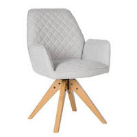 ARMLEHNSTUHL in Holz, Textil Grau, Eichefarben  - Eichefarben/Grau, MODERN, Holz/Textil (59/88/63cm) - home24