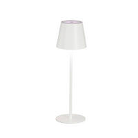 NABÍJATEĽNÁ STOLNÁ LAMPA, senzorový stmievač, 11/36,5 cm  - piesková/biela, Konventionell, kov (11/36,5cm)