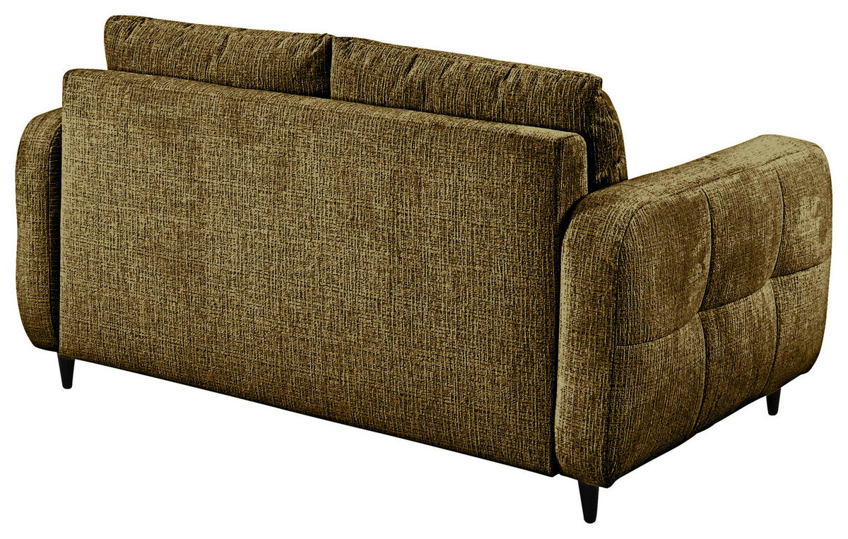 2-SITZER-SOFA Flachgewebe Olivgrün  - Schwarz/Olivgrün, MODERN, Holz/Textil (167/88/101cm) - Lomoco