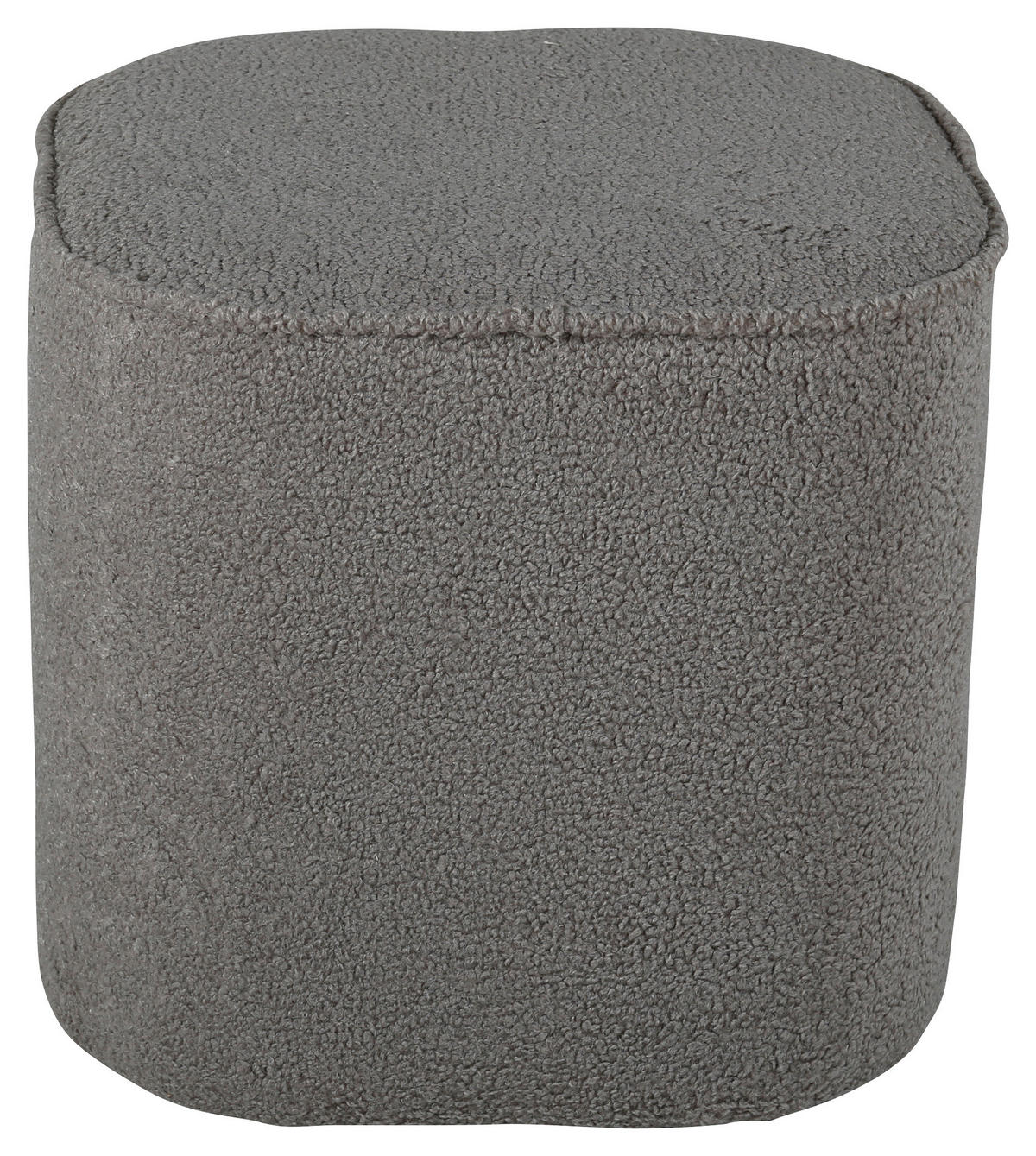 POUF Teddystoff Grau 44/41/44 cm  - Grau, Design, Textil (44/41/44cm) - Livetastic