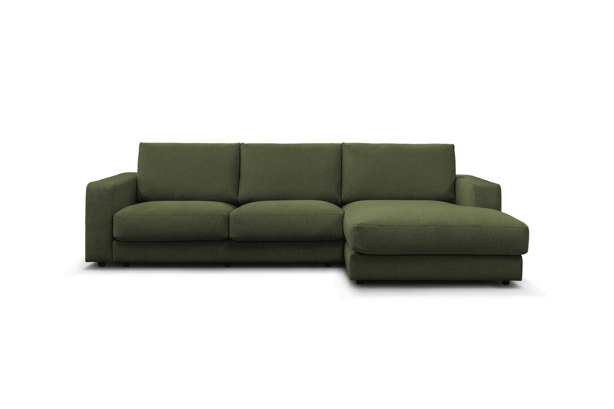 ECKSOFA VIGO Grün  - Schwarz/Grün, Design, Textil (303/172cm) - MID.YOU