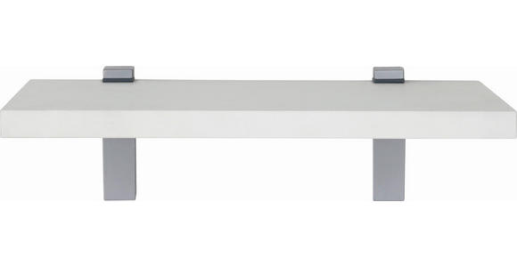 WANDBOARD Weiß - Weiß, Design, Holzwerkstoff/Metall (60/2,2/25cm) - Moderano
