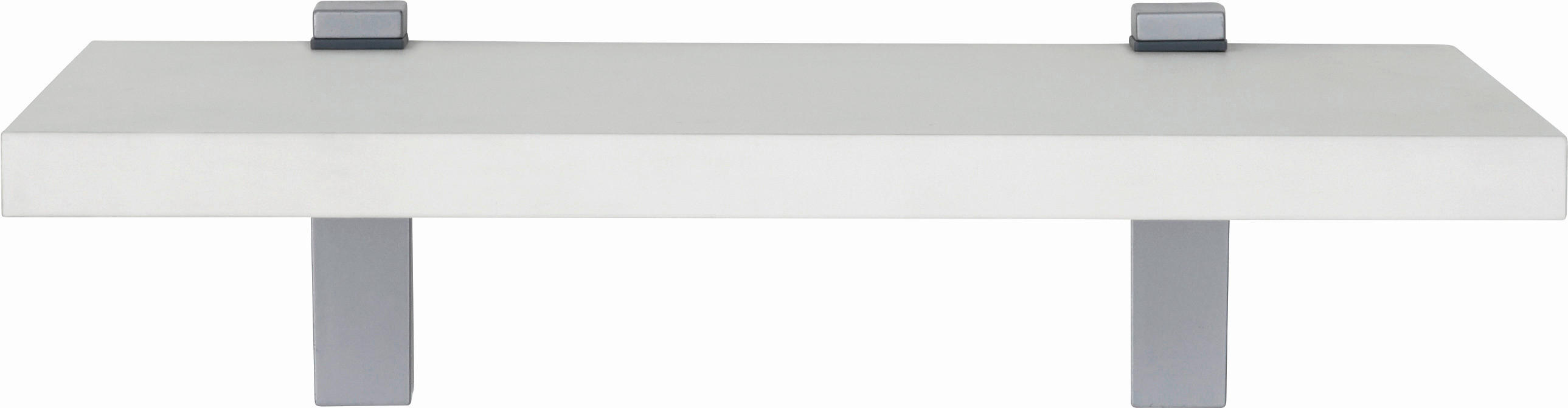 WANDBOARD Weiß  - Weiß, Design, Holzwerkstoff/Metall (60/2,2/25cm) - Moderano