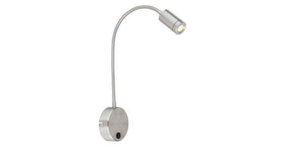 LED-WANDLEUCHTE 9/50 cm   - Nickelfarben, Basics, Kunststoff/Metall (9/50cm) - Novel