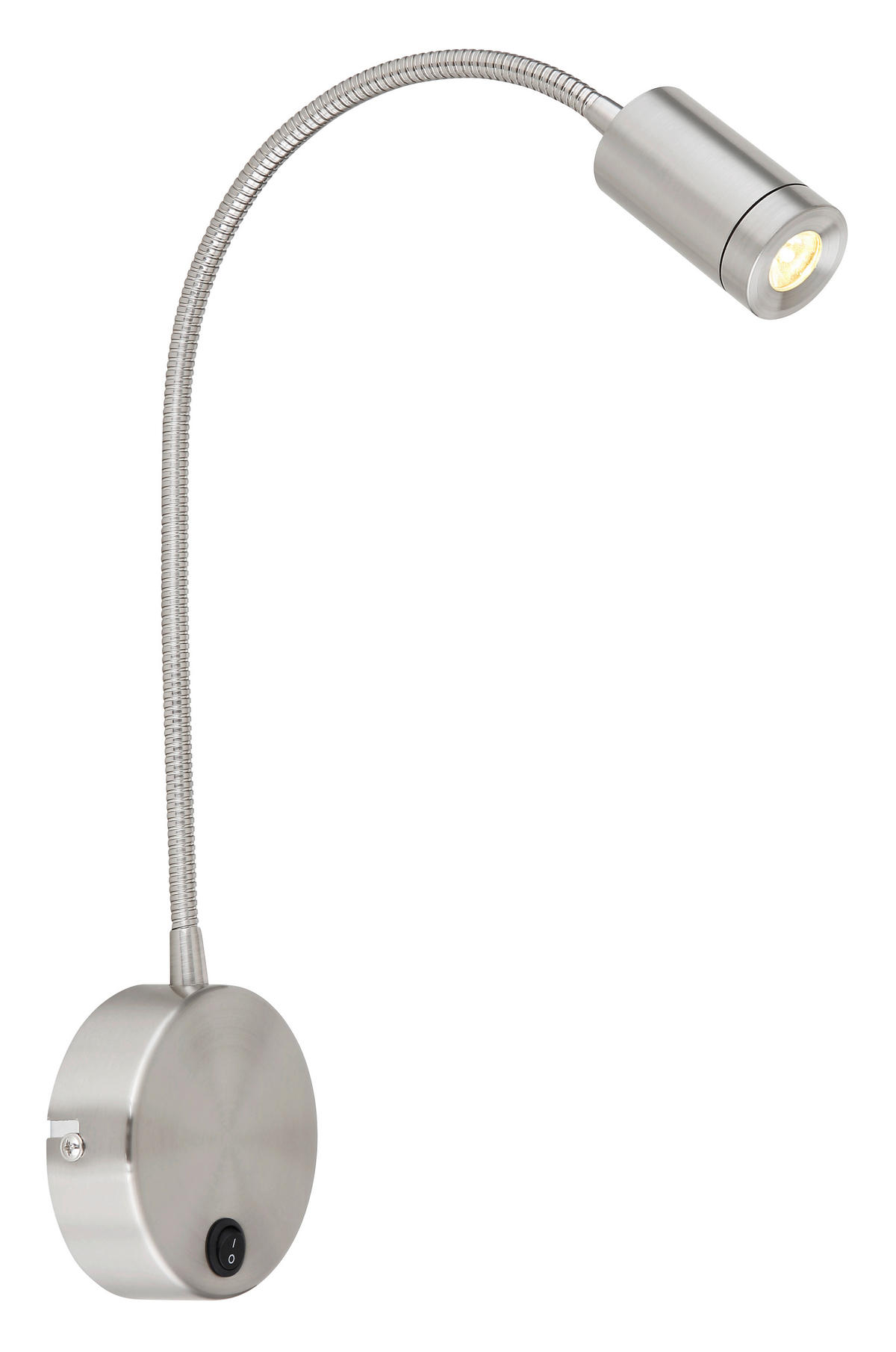 APLICĂ DE PERETE CU LED - culoare nichel, Basics, plastic/metal (9/50cm) - Novel
