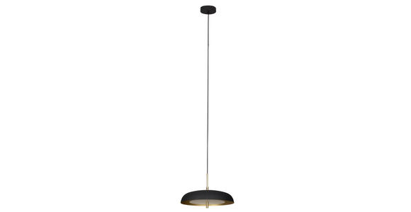 HÄNGELEUCHTE 38/150 cm - Goldfarben/Schwarz, KONVENTIONELL, Metall (38/150cm) - Novel
