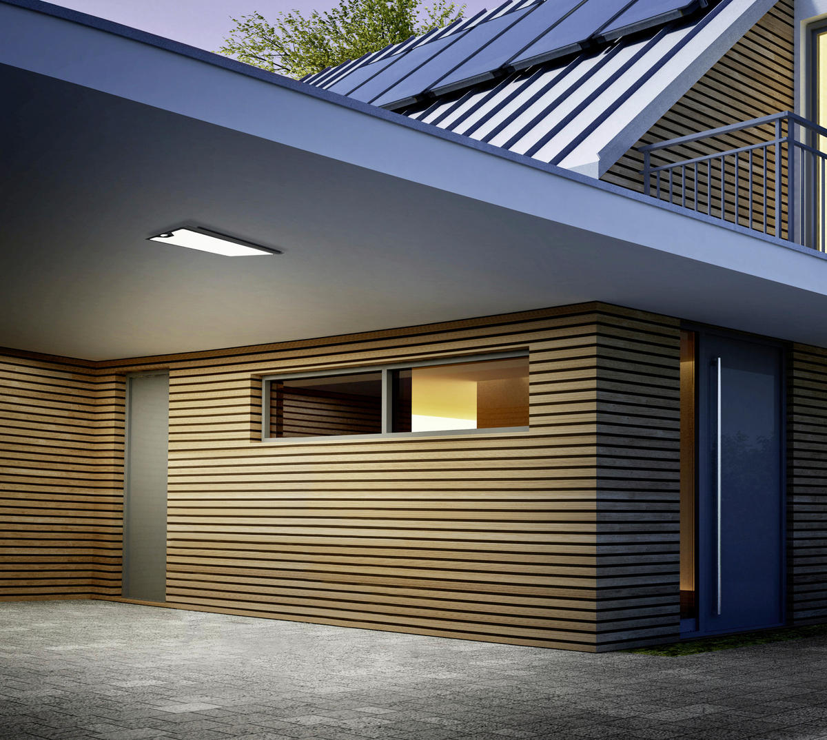 AUßENWANDLEUCHTE   - Schwarz/Weiß, Design, Kunststoff/Metall (40/20/8cm) - Eglo