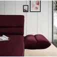 ECKSOFA  in Flachgewebe Weinrot  279-327/176-217 cm  - Weinrot/Schwarz, Design, Textil/Metall (279-327/176-217cm) - Dieter Knoll