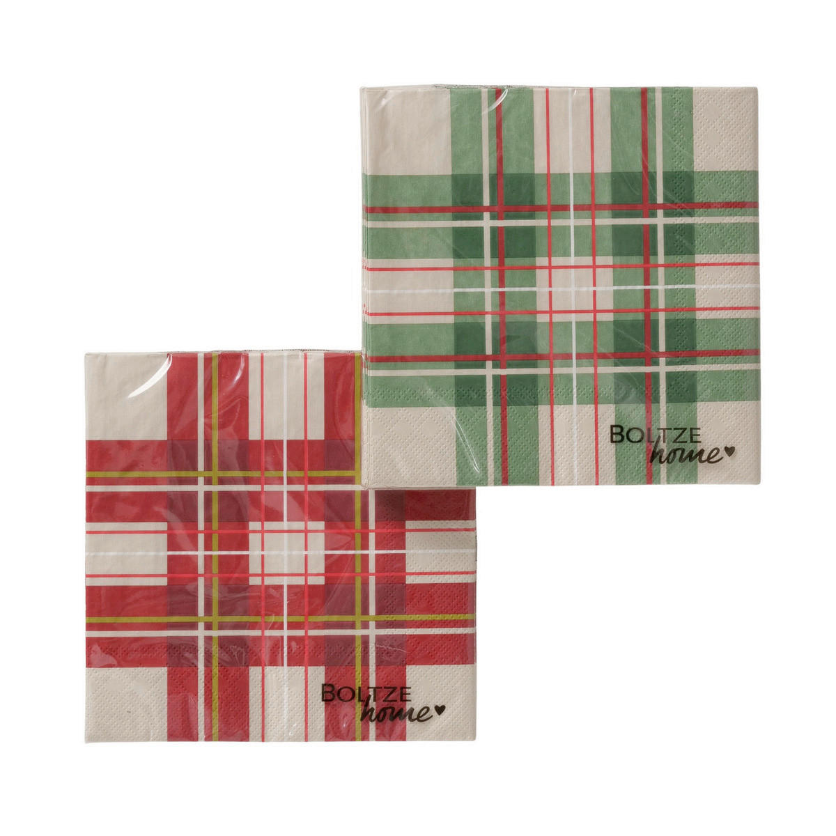 SERVIETTE   16,5/16,5/3 cm  - Beige/Rot, Basics, Papier (16,5/16,5/3cm)