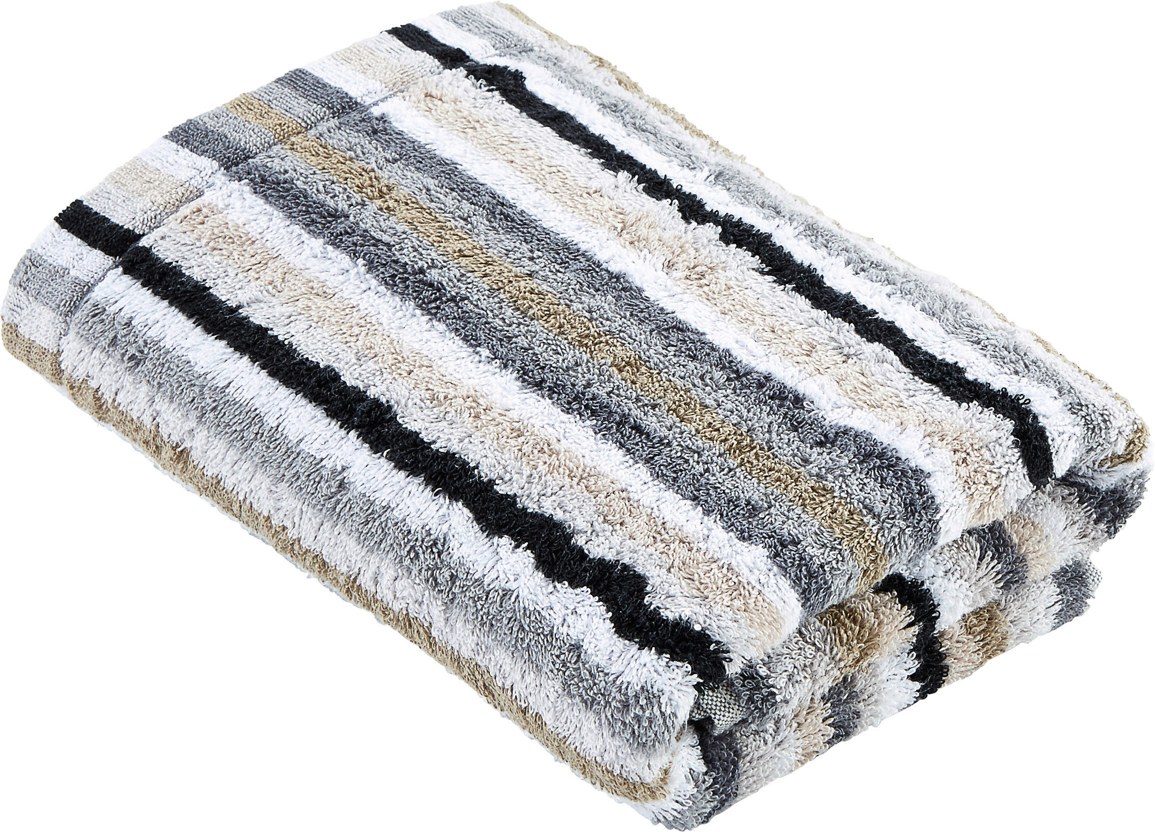 HANDTUCH LIFESTYLE STREIFEN Grau  - Grau, Basics, Textil (50/100cm) - Cawoe