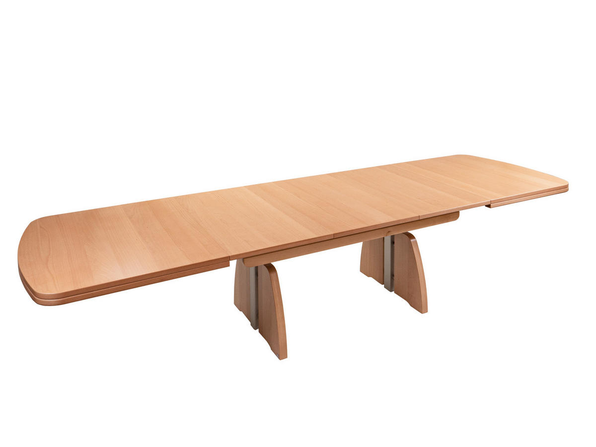COUCHTISCH furniert 125-245/75/55-74 cm rechteckig Buchefarben  - Buchefarben, MODERN, Holzwerkstoff/Metall (125-245/75/55-74cm)