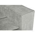 BIGSOFA Flachgewebe Naturfarben  - Chromfarben/Naturfarben, KONVENTIONELL, Textil/Metall (256/68/122cm) - Carryhome