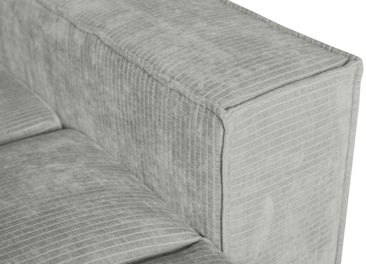 BIGSOFA Flachgewebe Naturfarben  - Chromfarben/Naturfarben, KONVENTIONELL, Textil/Metall (256/68/122cm) - Carryhome