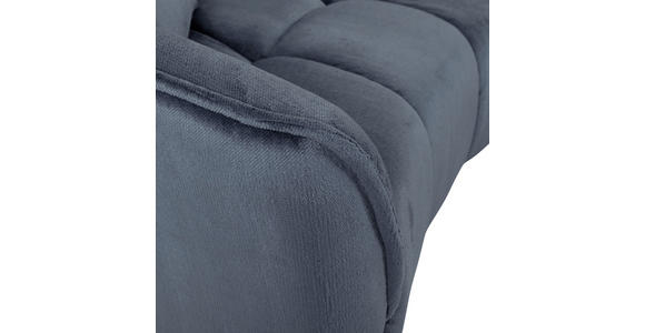 BIGSOFA Plüsch Petrol  - Petrol/Schwarz, KONVENTIONELL, Kunststoff/Textil (250/75/107cm) - Carryhome