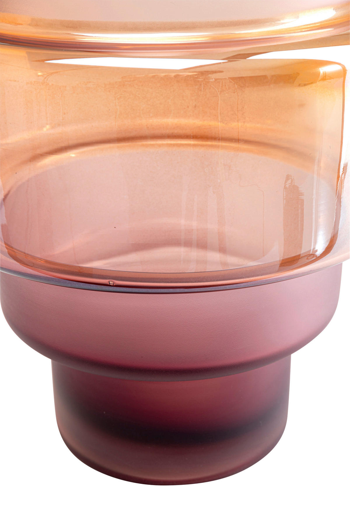VASE 35,5 cm  - Goldfarben/Rosa, KONVENTIONELL, Glas (20/35,5cm) - Kare-Design
