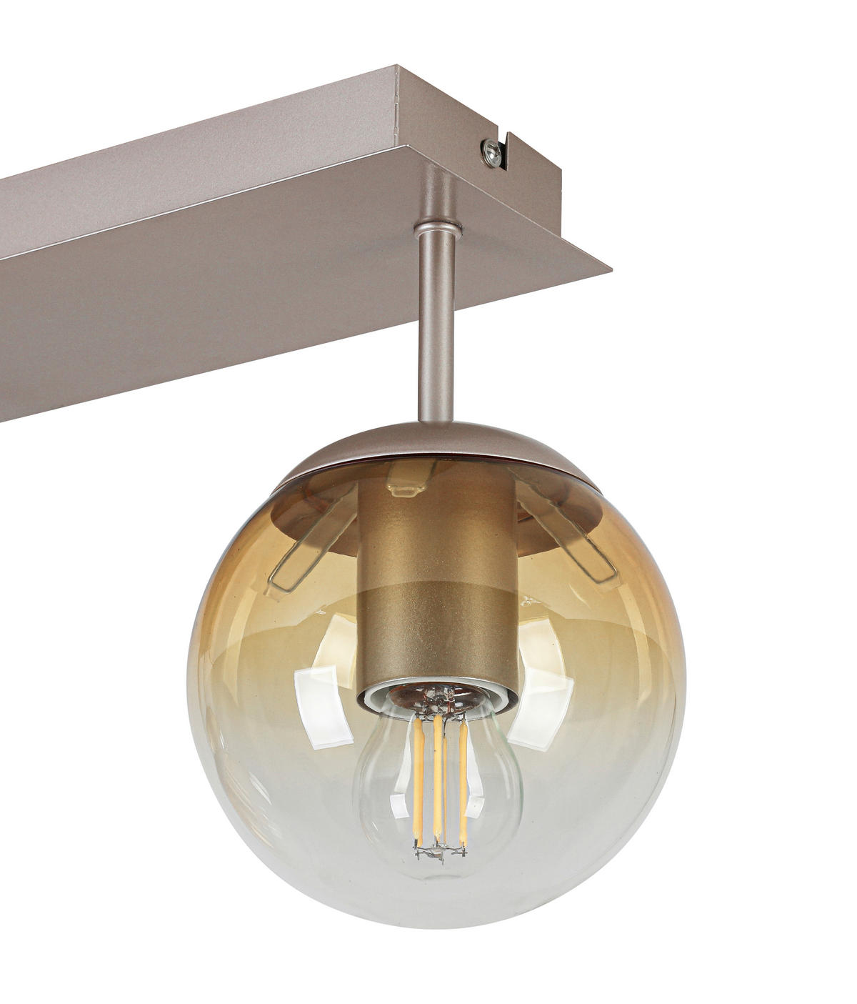 DECKENLEUCHTE    60/16/34,5 cm  - Champagner/Bernsteinfarben, Trend, Glas/Kunststoff (60/16/34,5cm) - Collett's Monde