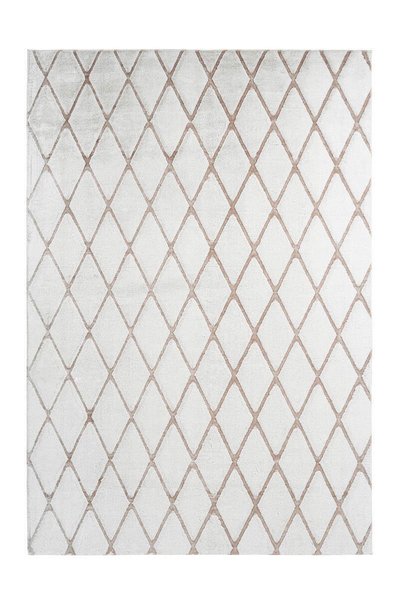 KOBEREC S VYSOKÝM VLASEM, 80/150 cm, bílá, béžová - bílá/béžová, Design, textil (80/150cm)