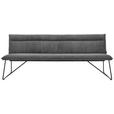 SITZBANK 180/88/66 cm Anthrazit Metall  - Anthrazit/Schwarz, Design, Textil/Metall (180/88/66cm) - Johann Jakob