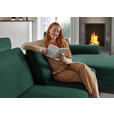 ECKSOFA Dieter Knoll in Chenille, Flachgewebe Waldgrün  316/175 cm  - Waldgrün/Schwarz, Design, Textil/Metall (316/175cm) - Dieter Knoll