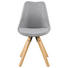 STUHL Webstoff Kautschukholz massiv Grau - Eichefarben/Grau, Design, Holz/Kunststoff (48/82/56cm) - Carryhome