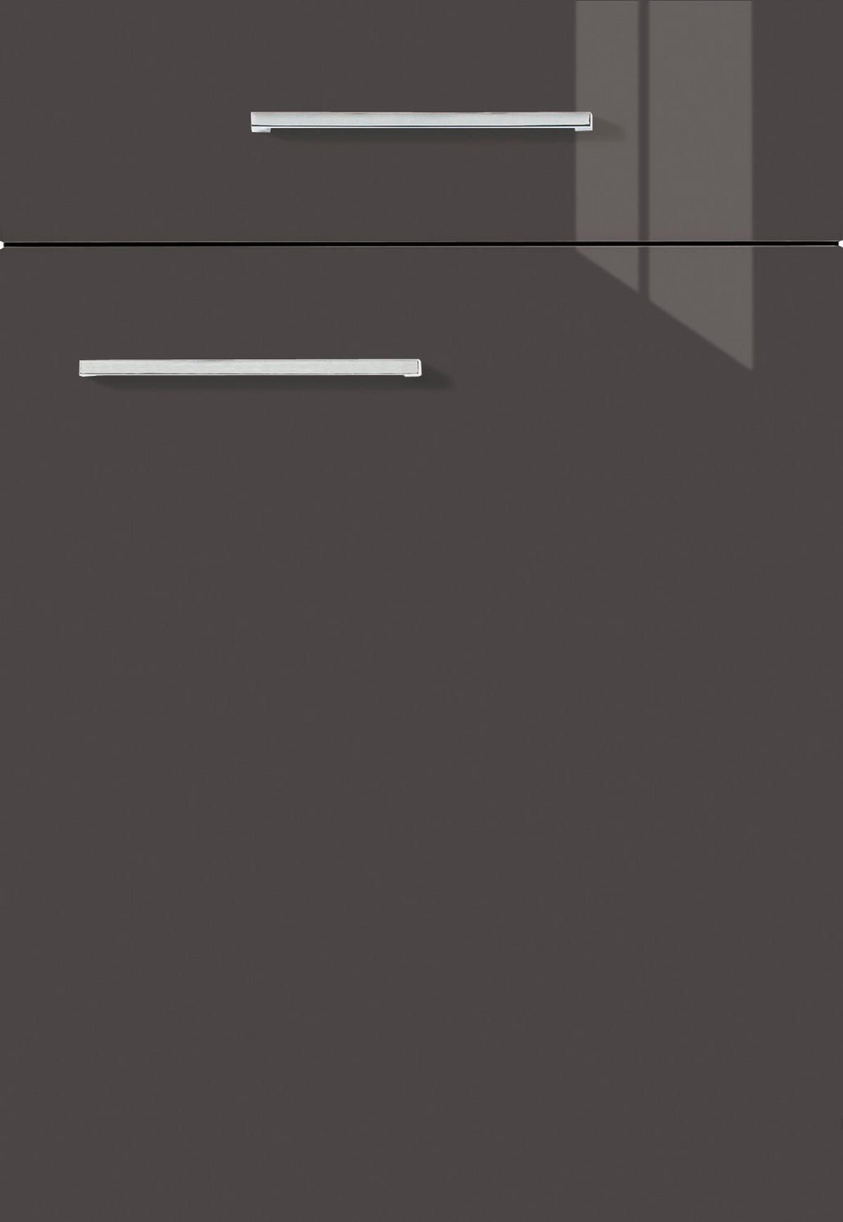 KÜCHENLEERBLOCK 330 cm   in Graphitfarben  - Eichefarben/Schwarz, Design, Holzwerkstoff/Metall (330cm) - Impuls