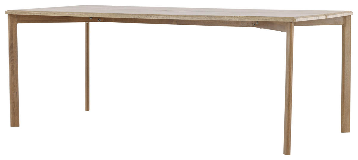 ESSTISCH furniert rechteckig Beige  - Beige, Design, Holzwerkstoff/Metall (200/90/75cm) - Livetastic