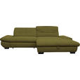 ECKSOFA in Mikrofaser Grün 290/198 cm - Schwarz/Grün, Design, Textil/Metall (290/198cm) - Xora