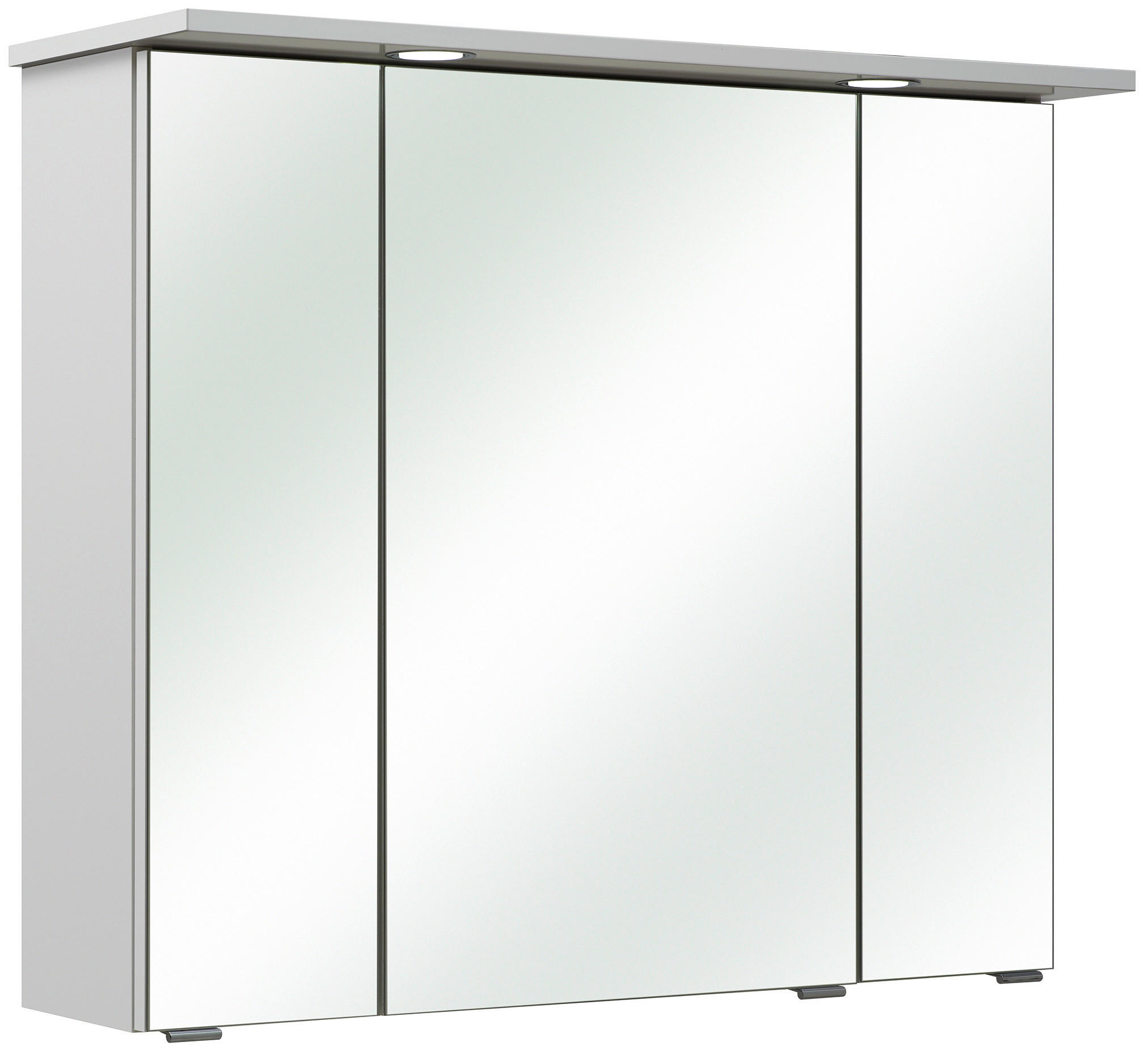 SPIEGELSCHRANK 80/70/18 cm  - Chromfarben/Weiß, KONVENTIONELL, Glas/Holzwerkstoff (80/70/18cm) - Xora