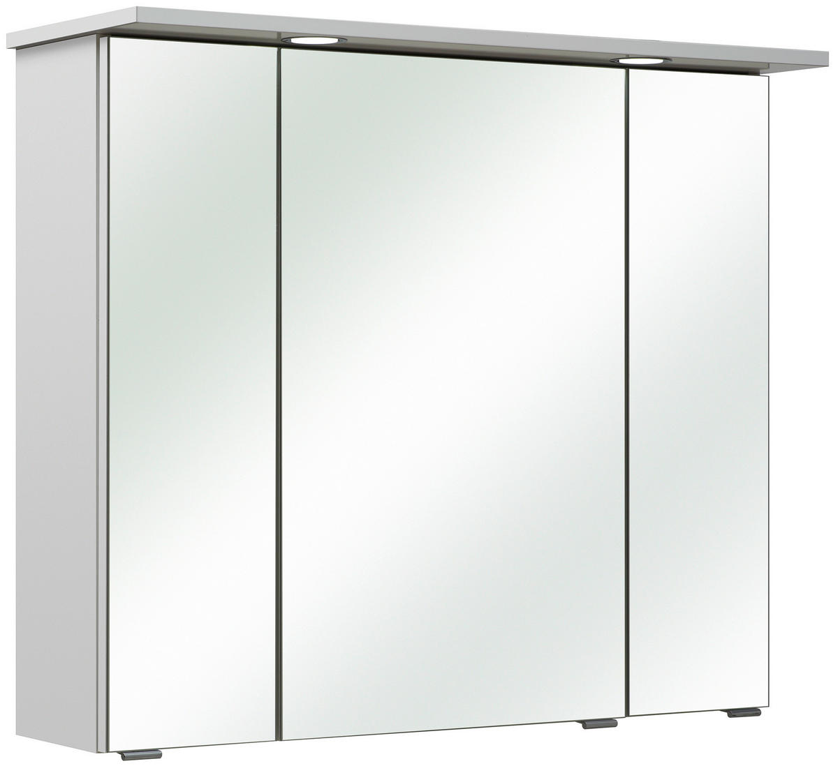 SPIEGELSCHRANK 80/70/18 cm  - Chromfarben/Weiß, KONVENTIONELL, Glas/Holzwerkstoff (80/70/18cm) - Xora