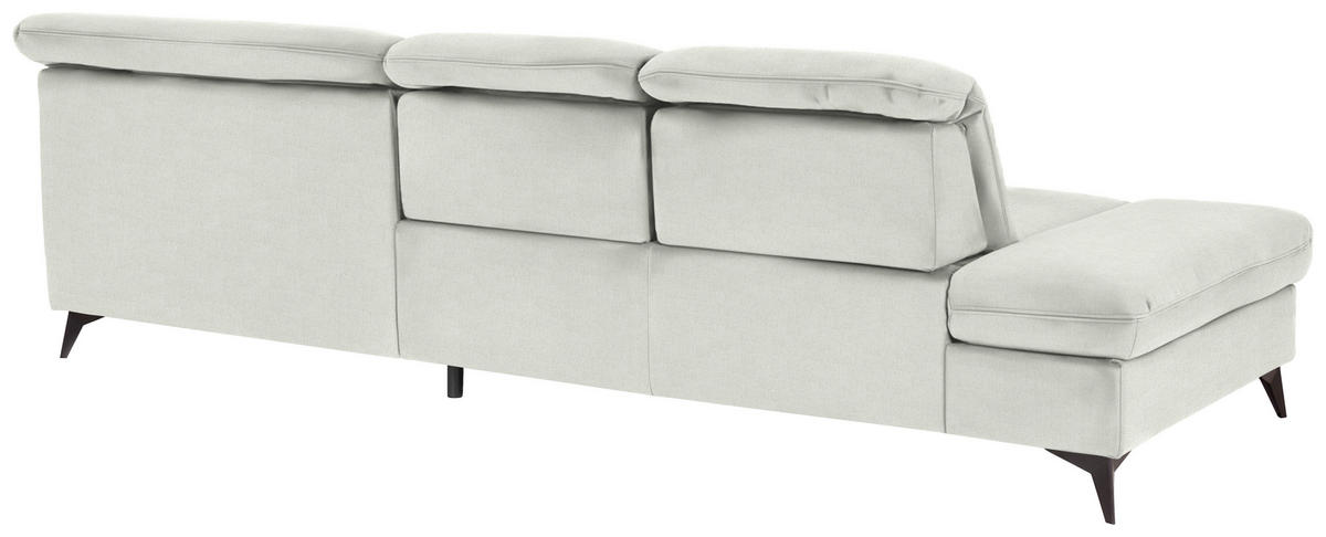 ECKSOFA  in Chenille Naturfarben  288/198 cm  - Schwarz/Naturfarben, Design, Textil/Metall (288/198cm) - Beldomo Style