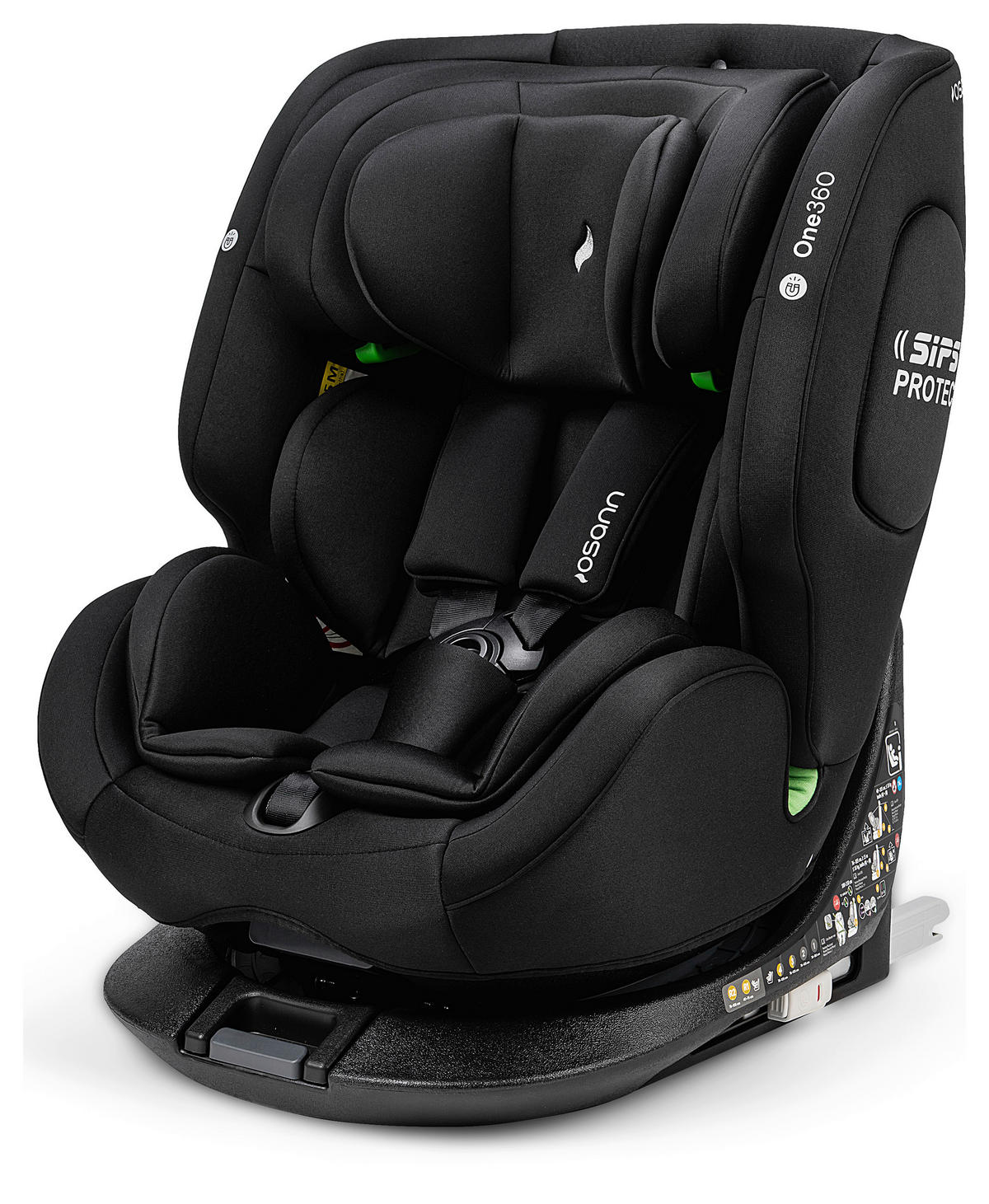 REBOARDER-KINDERSITZ ONE360 S ECE R 129 i-SIZE  - Schwarz, Basics, Kunststoff/Textil (43/58/48cm) - Osann