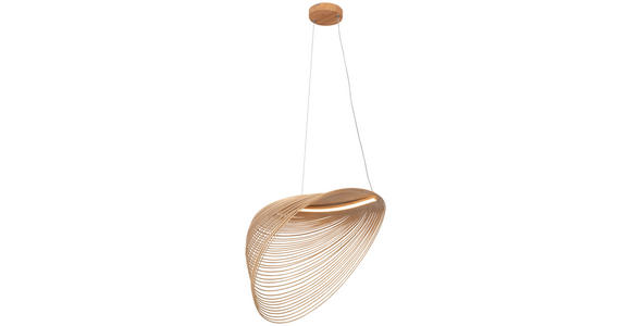 LED-HÄNGELEUCHTE 60/38/163,5 cm - Eichefarben/Naturfarben, Trend, Holzwerkstoff/Metall (60/38/163,5cm) - Novel
