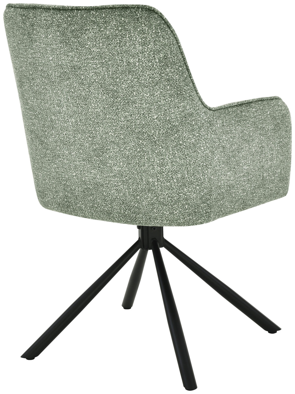 ARMLEHNSTUHL  in Eisen Leinenoptik  - Schwarz/Grün, Design, Textil/Metall (57/91/65cm) - Carryhome
