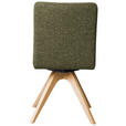 Stuhl drehbar - Eichefarben/Grün, KONVENTIONELL, Holz/Textil (47/89/60cm) - Linea Natura
