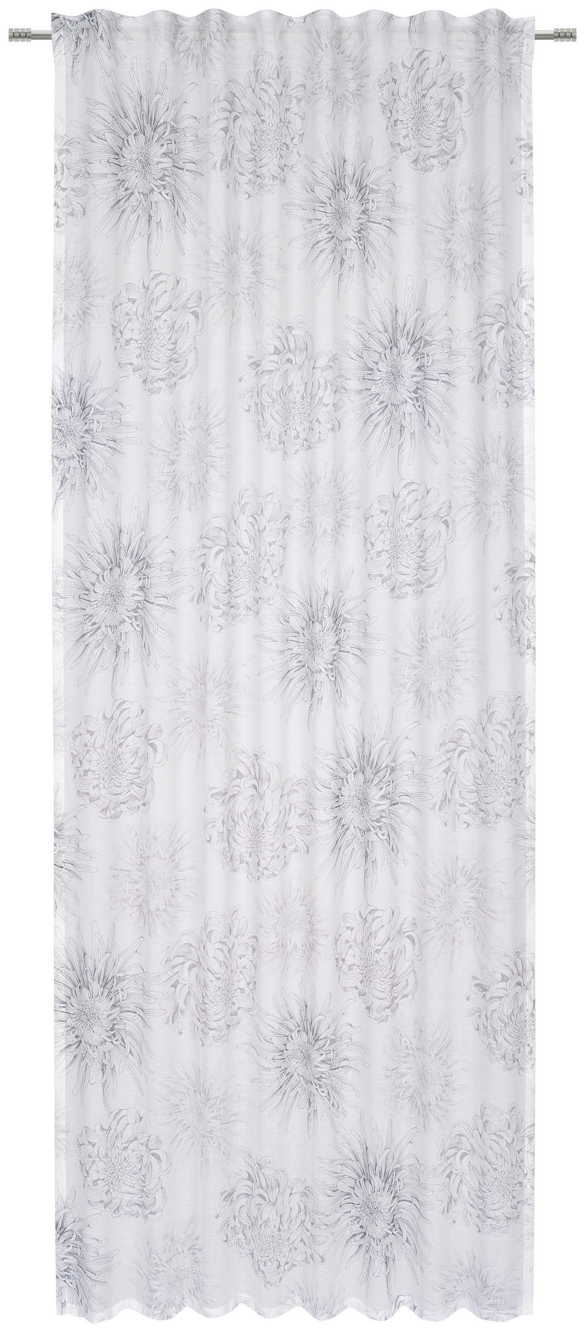 HOTOVÝ ZÁVĚS, poloprůhledné, 140/255 cm - antracitová, Natur, textil (140/255cm) - Novel